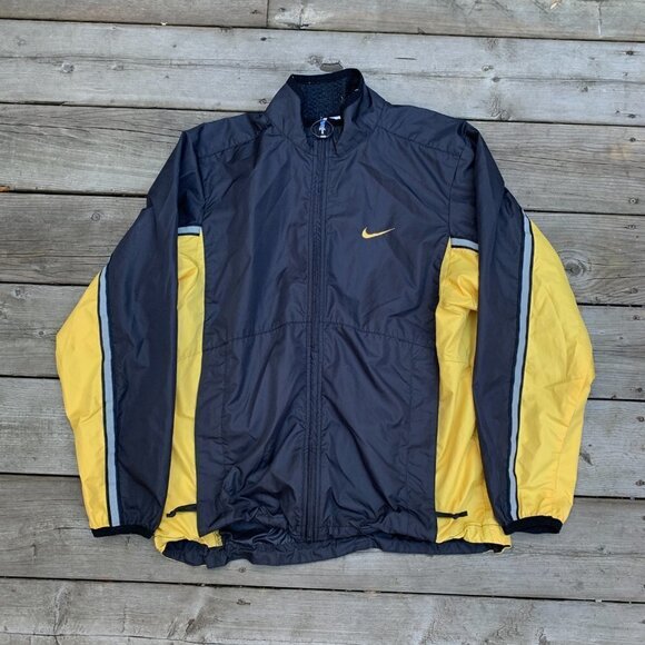 Vintage 90s Nike Jacket 'Varsity Yellow' Medium - Picture 3 of 14